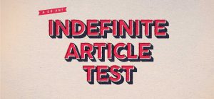 indefinite article test